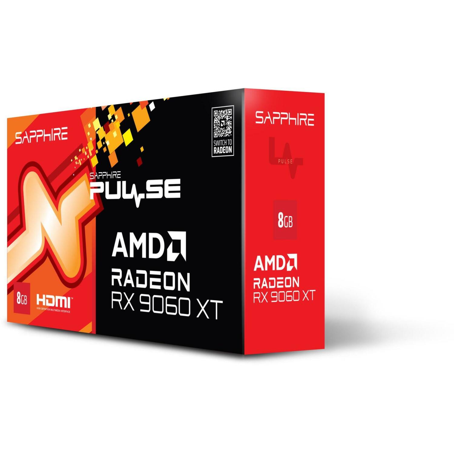 Sapphire Видеокарта PULSE 11350-04-20G 8GB GDDR6, 128 бит, PCI-E 5.0, 3320 МГц, 2 x DisplayPort, 1 x HDMI (11350-04-20G)