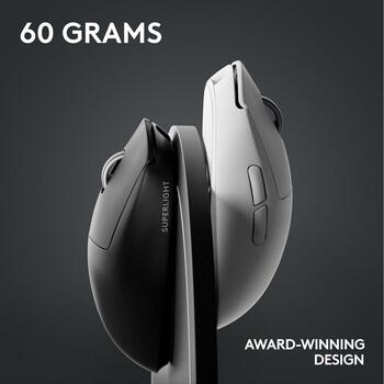 Logitech Беспроводная игровая мышь G Pro X Superlight 2 910-006631, 2.4GHz / USB, 60g, 125mm x 63.5mm x 40mm, 5 кнопок, 95h (910-006631)