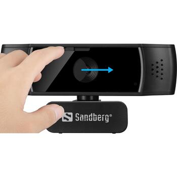 Sandberg USB веб-камера 134-38, 2.07 МП, 1920 x 1080 пикселей, 30 кадров/с, 70°, 70°, 360° поворот, USB 2.0 (134-38)