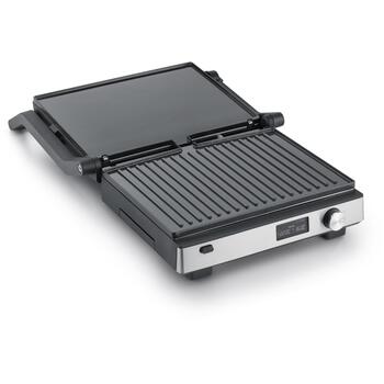 Severin KG 2380 гриль, 2000 Вт, 220 °C, 2 положения, керамическое покрытие, сменные пластины, можно мыть в посудомоечной машине (2380)