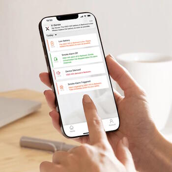 Датчик дыма X-Sense XS01-WX с Wi-Fi, совместим с Tuya, со звуковыми и визуальными оповещениями – белый (XS01-WX)