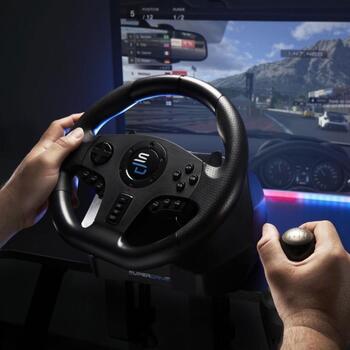 Subsonic Игровое рулевое колесо GS 850X Pro Sport SA5627-NG, 270 градусов, 28 см, 3 педали, PS4, XBOX ONE, X/S, вибрация, присоски (SA5627-NG)