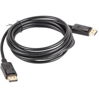 Lanberg кабель DisplayPort CA-DPDP-10CC-0030-BK, 3 м, 3840 x 2160 @ 60 Гц, 21,6 Гбит/с, 20 пиновые разъемы (CA-DPDP-10CC-0030-BK)