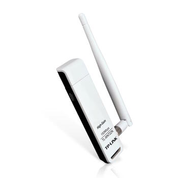 Wi-Fi USB адаптер 150 Mbps 2.4 GHz N150 TL-WN722N IEEE 802.11n b g USB 2.0 антенна 4 dBi Белый TP-Link (TL-WN722N)