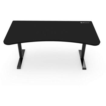Arozzi datorspēļu galds ARENA-PURE-BLACK, 160x82cm, 71-81cm, ieliekts, mikrošķiedras virsma, kabeļu pārvaldība (ARENA-PURE-BLACK)