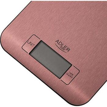 Adler AD 3183c кухонные весы, 5кг, 1г, ЖК-дисплей, платформа из нержавеющей стали, тара, автоотключение, CR2032 (AD 3183c)