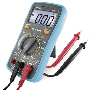 Emos Multimetrs MD-230 M0230N, 35 × 75 × 155 mm, 200 mA – 10 A AC, 200 mA – 10 A DC, 200–600 V AC, 2–600 V DC, 3,5 ciparu displejs (M0230N)