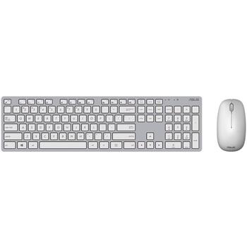 Asus Клавиатура и мышь комплект W5000 90XB0430-BKM3A0, 2.4 GHz, 3 кнопки, USB беспроводной приемник, белый (90XB0430-BKM3A0)