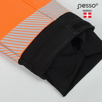 Pesso Palermo hi-vis softshell jaka, 2XL, oranža/melna, 8000mm, 5000g/m²/24h, 310g/m², EN ISO 471:2013 2. kl. (PALERMOO2XL)