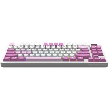 Msi клавиатура FORGE GK600 TKL W VIOLET 2.4GHz, Bluetooth, USB, 83 клавиши, RGB LED, N-key rollover, 4000mAh аккумулятор (FORGE GK600 TKL W VIOLET US)