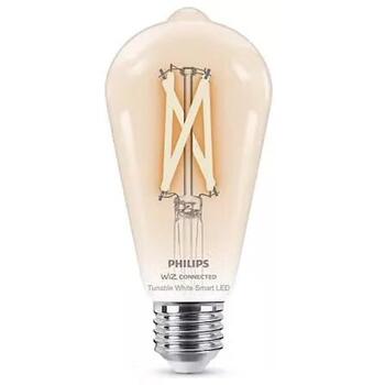 Philips умная светодиодная лампа WFB 60W ST64 927-65 CL 1PF/6 8719514372245, E27, 7Вт, 806лм, 2700-6500K, регулируемый белый свет (8719514372245)