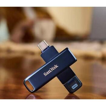 Sandisk USB флеш-накопитель SDIXD0N-064G-GN6NN 64GB, USB Type-C / Lightning, 90 МБ/с скорость чтения, 10 МБ/с скорость записи (SDIXD0N-064G-GN6NN)