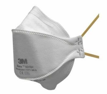 3M Respirators FFP1S Aura+ FFP1 T9310, 0.01kg, 4 x OEL, 78% efektivitāte, bez vārsta (T9310)