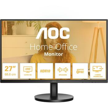 Aoc LCD монитор U27B3A 68.6 см 3840 x 2160 4K 60Гц IPS 4 мс 178° 178° VESA крепление, 2 динамика, черный (U27B3A)