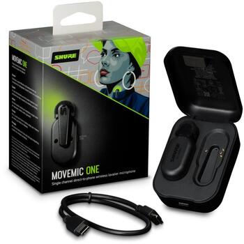 Shure Микрофон AMV-LAV-Z6, беспроводной, черный, Bluetooth, 1, IPX4, 30м, 8ч (AMV-LAV-Z6)