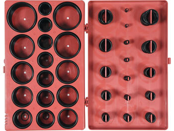 Yato blīvgredzenu komplekts YT-06876, 419 gab, NBR, DIN 3771, Ø3x1,5 mm līdz Ø50x3,5 mm, šķirotājā (YT-06876)
