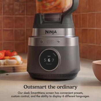 Ninja Кухонный блендер LB401EUBK, 1200 Вт, 2.1 л, 10 скоростей, черный, ножи из нержавеющей стали (LB401EUBK)