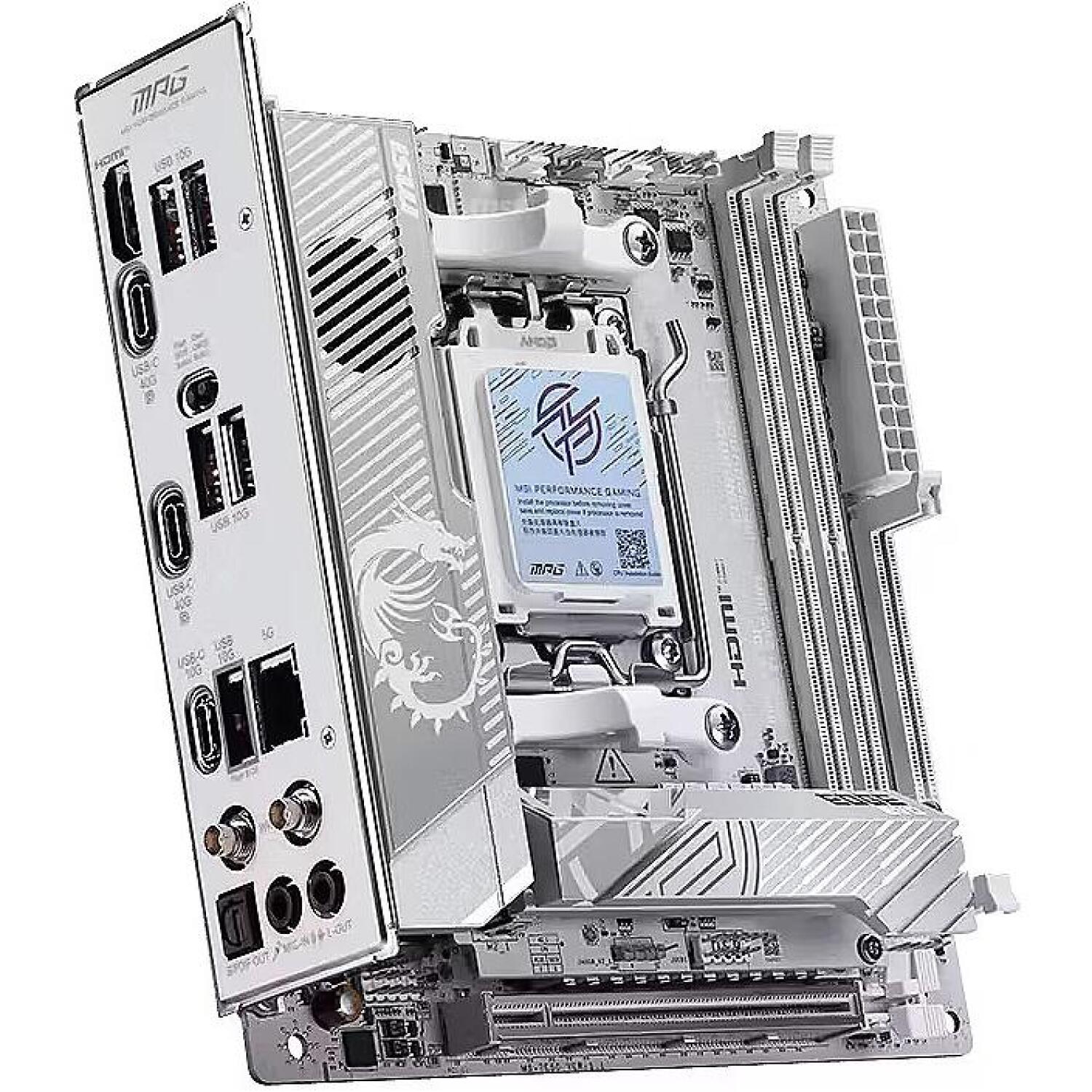 Msi MPG X870I EDGE TI EVO WIFI, материнская плата, MPG X870I EDGE TI EVO WIFI, 2xSATA, 1xM.2, DDR5, AM5, 128GB (MPG X870I EDGE TI EVO WIFI)
