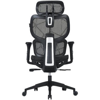 Spēļu un biroja krēsls ar elpojošu mesh audumu 3D regulējami roku balsti 90°–120° nolieci galvas un jostas atbalsts līdz 136 kg Ventra MOCH01 Melns CNS-MOCH01 CANYON (CNS-MOCH01)