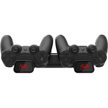 White Shark Spēļu piederums CUTMAN, Melna, Docking Connector, 2xPS4 kontrolieru uzlāde, 10 spēļu uzglabāšana (CUTMAN)