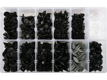 Yato stiprinājumu komplekts Volvo YT-06655, 350 gab, 12 veidi, automašīnu klipsi (YT-06655)