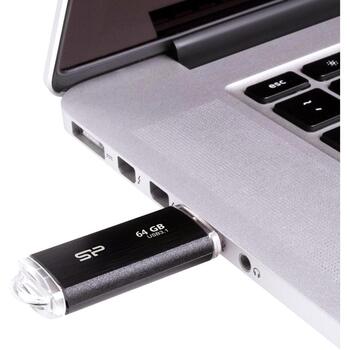 Silicon Power Blaze B02 флешка SP064GBUF3B02V1K, 64 ГБ, USB Type-A, 3.2 Gen 1, черная (SP064GBUF3B02V1K)