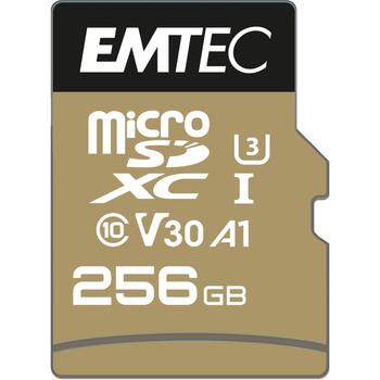 Emtec microSDXC 256GB UHS-I U3 V30 SpeedIN Pro ECMSDM256GXC10SP, 256GB, 100MB/s, 50MB/s, UHS-I, V30, Class 10 (ECMSDM256GXC10SP)