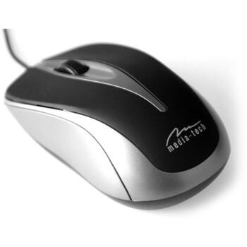 Media-Tech Мышь MT1091T, 800 CPI, 3 кнопки, USB, оптический сенсор, универсальная, титановый цвет (MT1091T)