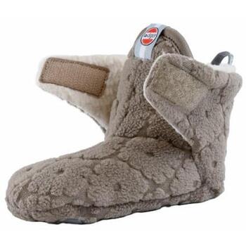Lodger Slipper Folklore Fleece тапочки SLF 535_12-18, 12-18M, 100% полиэстер, коричневый, Velcro, нескользящая подошва (SLF 535_12-18)