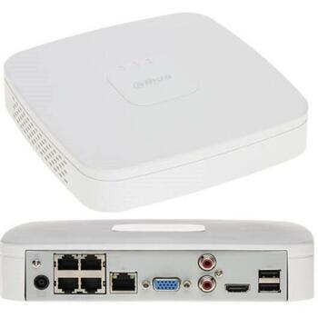 Dahua NVR4104-P-EI сетевой видеорегистратор, 4 IP канала, 16 МП, 80 Мбит/с, 4 PoE порта, 1 SATA III, 36 Вт (NVR4104-P-EI)