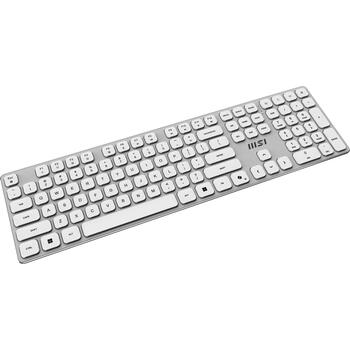 MSI FORGE K210 W COMBO WHITE, беспроводная клавиатура и мышь, USB, QWERTY, 1600 DPI, 6 кнопок, белый (FORGE K210 W COMBO WHITE)