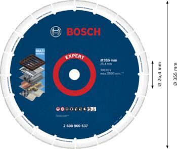 Benzīna zāģiem, paneļzāģiem EXPERT DIAMOND METAL WHEEL GRIEZĒJDISKS BOSCH 2608900537 (2608900537)