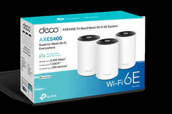 AXE5400 Tri-Band Mesh Wi-Fi 6E система, TP-Link, DECO XE75(2-PACK), 5400 Mbps, 4 антенны, 3× Gigabit Ports (DECO XE75(2-PACK))