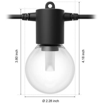 Philips Hue Festavia Globe умная уличная гирлянда 8720169371477, 7 м, 30 Вт, IP65, 500 лм, 1000-20000 K, Bluetooth, Zigbee (8720169371477)