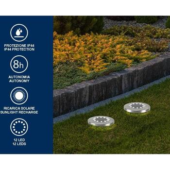 Beper Солнечные дорожные маркеры P207ILO020, 2x115mm, IP44, черный и серебристый цвет, интегрированный датчик дневного света (P207ILO020)