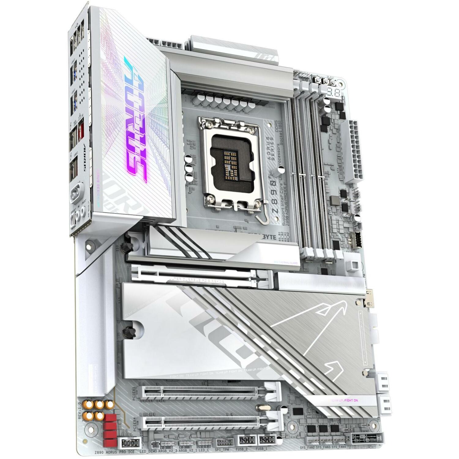 Gigabyte Datora plate Z890 AORUS PRO ICE, 16+1+2 fāzes VRM, līdz 9500MHz DDR5, 1xPCIe 5.0, 5GbE LAN, Wi-Fi 7 (Z890 AORUS PRO ICE)