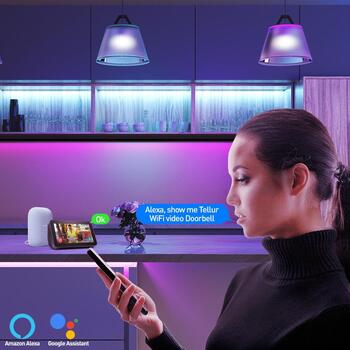 Tellur Умный WiFi Дверной звонок TLL331511, 1080P, 350g, IP54, 2MP, 140°, 2.4G WiFi, двусторонняя связь, ночное видение (TLL331511)