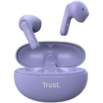 Trust austiņas Yavi 25299 Bluetooth, 20-20000 Hz, 2 mikrofoni, 6 h akumulatora darbības laiks, 23 h ar uzlādes korpusu, rozā (25299)
