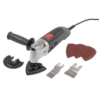 Daudzfunkcionāls oscilējošs instruments griešanai slīpēšanai skrāpēšanai un renovācijai 300W 15000-22000apgr./min 14 piederumi POWE80015 POWERPLUS E (POWE80015)