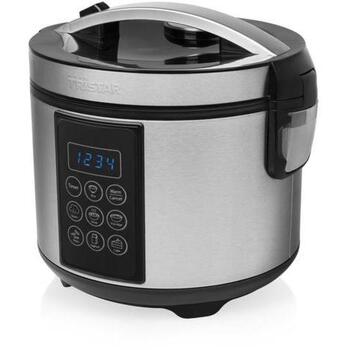 Tristar Multikookers RK-6132, 500 W, 1.5 L, 7 programmas, pelēks, nerūsējošā tērauda korpuss, siltuma uzturēšana (RK-6132)