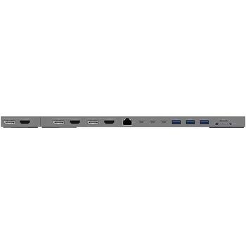Hyper док-станция HD156-GL, 3x HDMI 4K 60Hz, 3x DP 4K 60Hz, 2x USB-C 10Gbps, USB-C PD 100W, USB-A 10Gbps, 2x USB-A 5Gbps (HD156-GL)