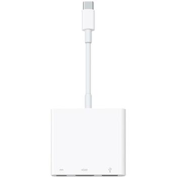 Apple USB-C цифровой AV мультипортовый адаптер MW5M3ZM/A, 3840x2160 60Hz, USB-C male, HDMI female, USB female, белый (MW5M3ZM/A)