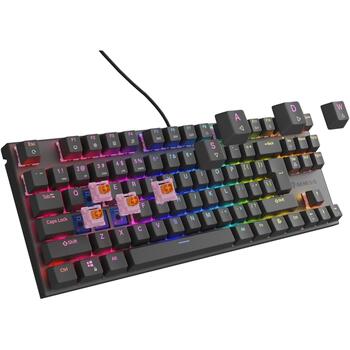 Genesis Thor 303 TKL клавиатура NKG-1881, USB, QWERTY US, механическая, Outemu Peach Silent, RGB, черная (NKG-1881)