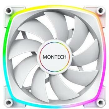 Montech Datora korpuss ventilators AX140PWMWHITE, 140mm, 540-1760RPM, 27.9dB, Rifle bearing, 4-pin, 5V 3-pin RGB (AX140PWMWHITE)