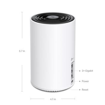AXE5400 Tri-Band Mesh Wi-Fi 6E система, TP-Link, DECO XE75(2-PACK), 5400 Mbps, 4 антенны, 3× Gigabit Ports (DECO XE75(2-PACK))