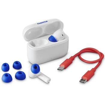 Hama 00184179 Passion Clear II, беспроводные наушники, 20-20000 Гц, 96 дБ, 32 Ом, Bluetooth 5.3, ANC, 20 ч, 10 м, USB-C (00184179)