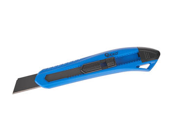 Geko нож строительный G01850, 100x18x0.5mm, 62-64HRC, лезвие SK2H, корпус ABS, съемная крышка с лезвиеломом, монтажная петля (G01850)