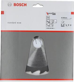 Ripzāģa disks 190x30mm Speedline Wood, Rokas ripzāģiem PRO WOOD RIPZĀĢA ASMENS, 2608640800, BOSCH (2608640800)