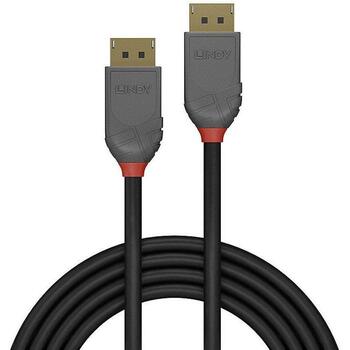 Lindy DisplayPort kabelis 36481 1m, 28AWG, 32.4Gbps, 7680x4320@60Hz, 4:2:2, taisns kontakts, ABS, RoHS, REACH, UL (36481)