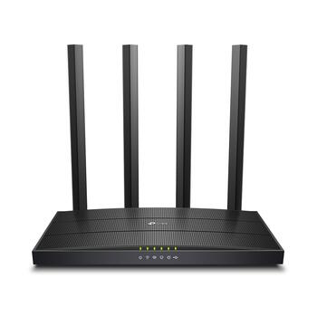 TP-Link Archer C6U беспроводной маршрутизатор Wi-Fi 5 AC1167 Dual-Band USB 2.0 MU-MIMO 1× WAN 4× LAN Gigabit 4× антенны Чёрный (ARCHERC6U)
